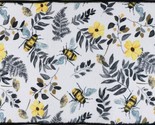 Printed Microfiber Dish Drying, approx. 12&quot;x18&quot;, BEES &amp; LEAVES, black ba... - $11.87