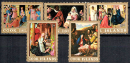 ZAYIX Cook Islands 170-174 MNH  Christmas Nativity Paintings  072422S02M - £1.18 GBP
