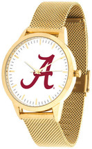 Alabama Crimson Tide Women Mesh Statement Gold Watch, Scarf, &amp; Necklace - £78.18 GBP