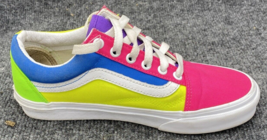 Vans Shoes Women Size 6.5 Old Skool Neon Color Block Skate Pink Purple Yellow - £19.22 GBP
