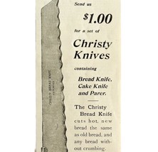 Christy Knife Co Bread Knife 1894 Advertisement Victorian Silverware ADB... - $19.99
