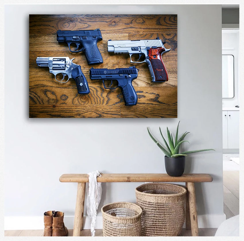 Sporting and Prints Modern Picture for Boys Teen Living Room Home Decor Weapon A - £23.90 GBP