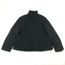 Jones New York Country Classics Coat Jacket Womens 20W Black Wool Full Zip - $37.40