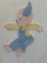 Vintage Chenille Baby Crib Blanket Bedspread Jack-Be-Nimble Pig Piggy 40... - $640.61 MXN