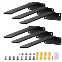 Shelf Bracket, 12L x 4W x 1.6H 6 Pcs, Heavy Duty Floating Shelf Brackets, Br... - $32.26