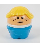 VINTAGE LITTLE TIKES CHUNKY TODDLER TOTS BLONDE GIRL BOY BLUE CHILD FIGURE - $146.41 MXN
