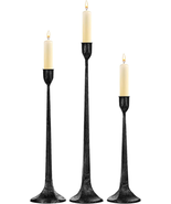 Iron Taper Candle Holder Set of 3 - Decorative Tall Candle Stand, Candle... - £46.51 GBP