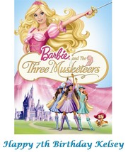 Barbie and the Three Musketeers Edible Cake Topper Decoration - £10.26 GBP