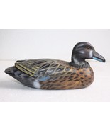 Original Vintage Wooden Duck Decoy Hand Carved and Painted Glass Eyes 9&quot;... - £62.86 GBP