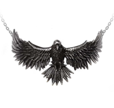 Alchemy Gothic Curse of Coronis Choker Huge Black Raven Necklace Goth P956 NWT - £64.90 GBP