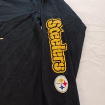 NFL Team Apparel Men's Black Pittsburgh Steelers Long Sleeve Cotton T-Shirt L image 3