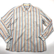Tommy Bahama Mens Size XL Button Up Long Sleeve Striped Shirt Multicolor - $22.43