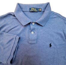 Polo Ralph Lauren Mens Polo Shirt Sz Large Blue Short Sleeve Performance... - $22.83