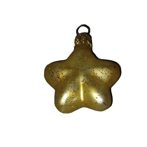 Dept 56 Poland Mercury Glass 'Kids in a Giftbox' Ornament Glitter STAR ONLY Item image 3