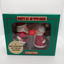 Pacific Giftware Magnetic Salt &amp; Pepper Shakers Kissing Santa &amp; Mrs. Claus - £8.11 GBP