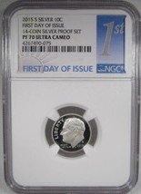 2015-S Silver Roosevelt Dime NGC PF70 Ultra Cameo 1st Day of Issue AM353 - £26.62 GBP