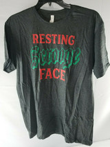 Resting Scrooge Face Mens Holiday Heather Charcoal t-shirt XL NWOT - £11.15 GBP