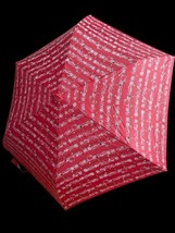 EUC Water Front Sanrio Hello Kitty Compact Travel Umbrella Red &amp; Black - $18.55