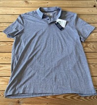 Penguin NWT Men’s Stripe Polo Shirt Size XL Grey Sf3 - £26.51 GBP