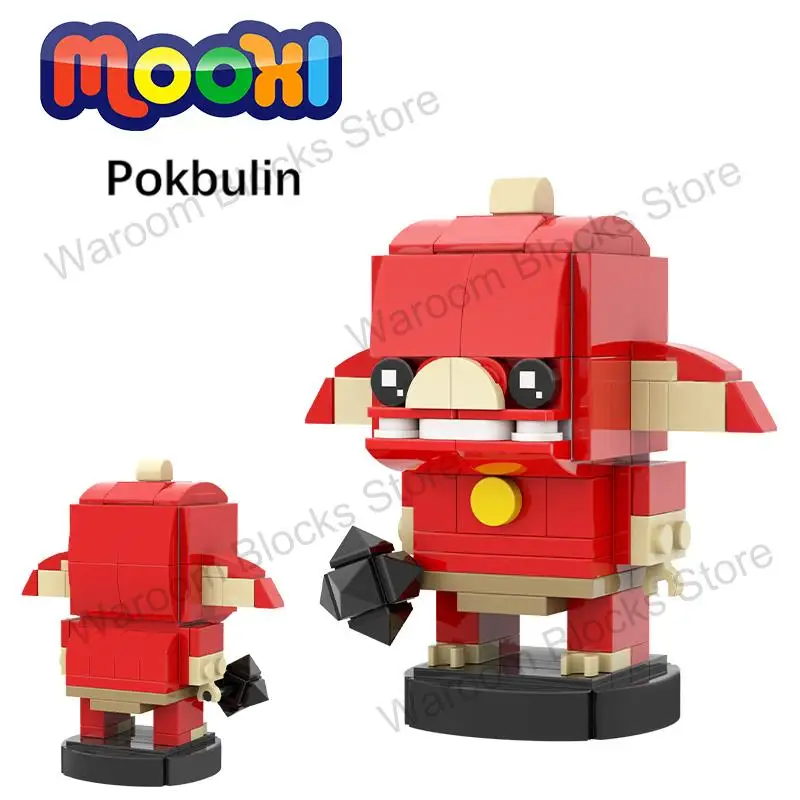 Mes character red monster action figure building block educational toy for children kid thumb200