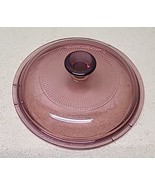 Pyrex Vision Ware Replacement LID 6 inch V-1-C Cranberry Glass V1C Lid Only - $237.54 MXN
