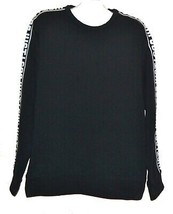 Just Cavalli Black White Logo Long Sleeve Men&#39;s Sweater Slim Fit Size 2XL - £109.89 GBP