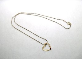 Vintage Black Hills Gold CCO 10K Heart Amethyst Necklace K610  - £96.21 GBP