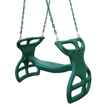 Gorilla Playsets 04-0037-G Dual Ride Glider Back-to-Back Tandem Swing, Green, Gr - £128.30 GBP