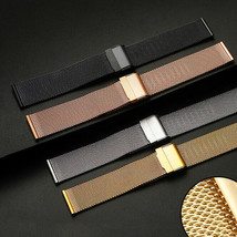 16mm Stainless Steel Mesh Milanese Silver/Black/Gold Watch Bracelet/WatchBand - £10.64 GBP