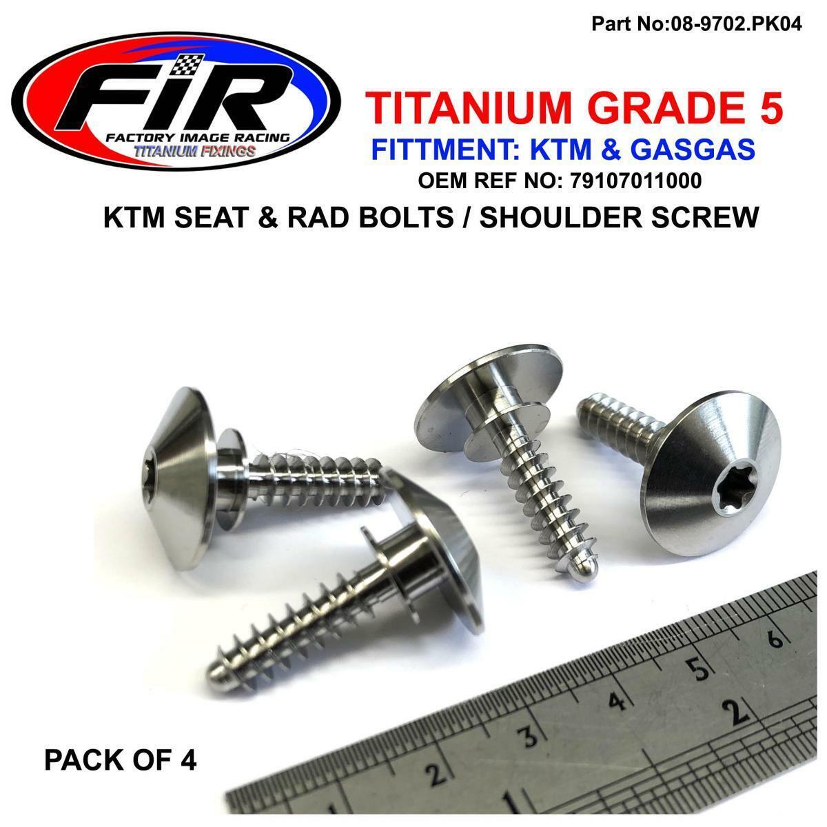 Primary image for titanium seat + radiator rad bolt kit pack 4 KTM 2019 250 SX EUROPE
