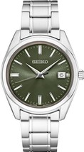 Seiko Essentials Quartz Green Dial Men&#39;s Watch SUR527 - £156.17 GBP