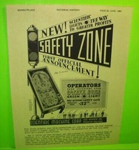 Pinball Machine AD Safety Zone Scientific Machine Corp Marketplace Magaz... - $25.18
