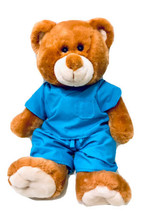 Preferred Plush Vintage 2000 Hand Crafted Doctor Nurse Honey Tan Bear In Scrubs - £19.57 GBP