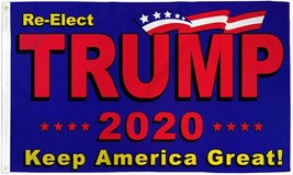Re-Elect Trump 2020 Keep America Great President 3x5 Feet MAGA Flag Banner - £10.17 GBP