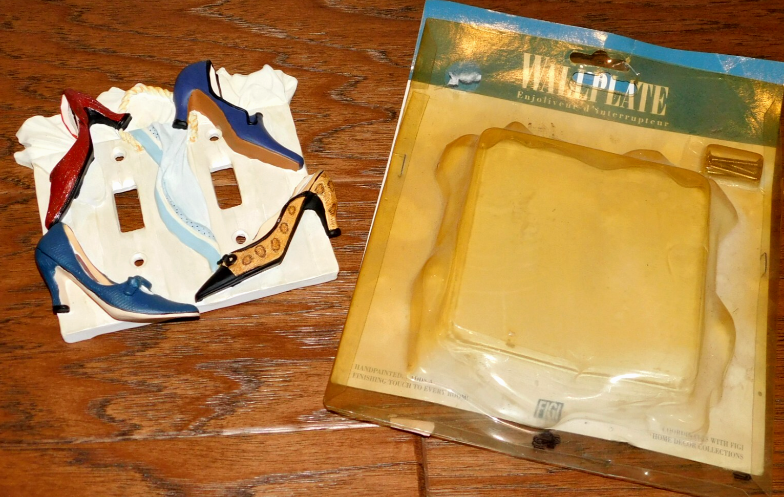 VNTG! NEW! High Heel Shoe Wall Plate Double Light Switch Room Decor FIGI - $28.70