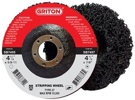 Abrasive Stripping Wheel, Griton Sb7457 Industrial Type 27, 4 1/2&quot; Diame... - £99.23 GBP