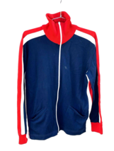 VTG 1970s Veneto Seaton Track Jacket Red White Blue Color Block Zip Mens M - $64.30
