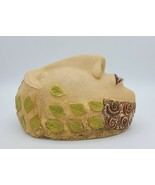 Tabletop Ceramic Face Sculpture w/ Leaves &amp; Scrolls - Signed H. Murray &#39;03 - £258.44 GBP