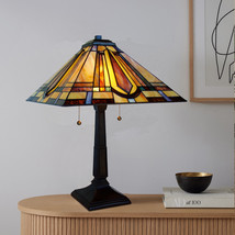 Fine Art Lighting Mission Style Table Lamp Stained Glass  - £148.71 GBP