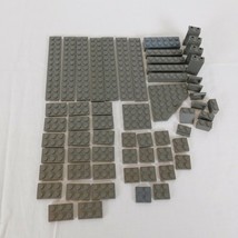 Lot of 60 Gray Lego Pieces Plates Bricks Wedge Slope Tile Modified Panel WASHED - £5.46 GBP