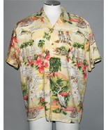 VTG Paradise Found Hawaii Florida Attractions Maps Flamingos Birds Shirt... - $36.99