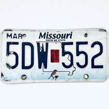 2017 United States Missouri Bluebird Passenger License Plate 5DW 552 - £14.74 GBP