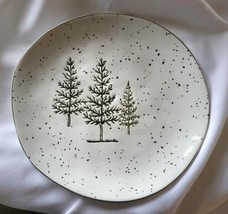 Potter&#39;s Studio 10&quot; Dinner Plate Pine Trees Flecked with Gold Excellent - $16.00