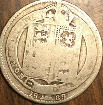 1889 Uk Gb Great Britain Silver Shilling Coin - £5.72 GBP