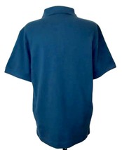 Banana Republic Polo Golf Shirt MEDIUM Blue Short Sleeve Collar Button - £16.94 GBP