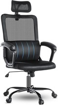 Ergonomic Computer Desk Chair For Home Office Mesh High Back Adjustable, Black. - £85.68 GBP