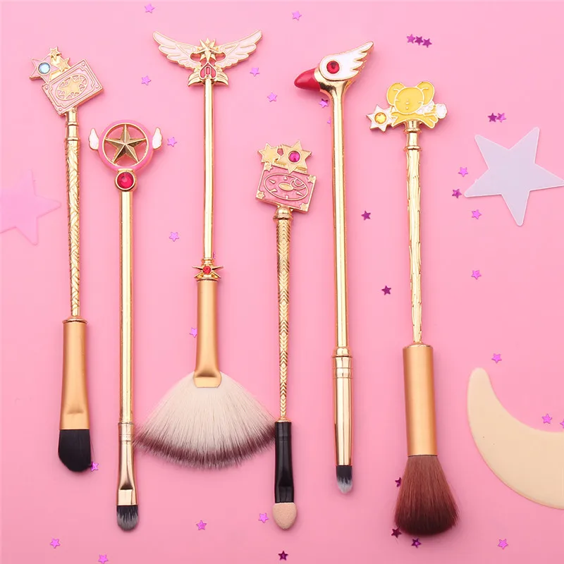 6pcs/set Card Captor Sakura 20th Anniversary Sailor Moon Makeup Brush Cosmetic - £11.59 GBP+