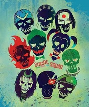 DC Comics Suicide Squad HarleyQuinn Joker DeadShot Skulls Blanket Twin Size - £25.74 GBP