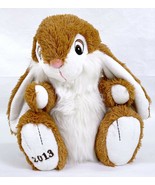 14&quot; Plush Bunny Rabbit Doll by Dan Dee Brown &amp; White w 2013 Embroidered ... - £10.02 GBP