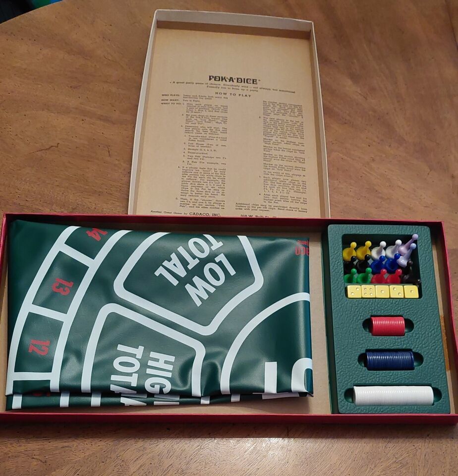 GAMES Vtg Pok A Dice Card Game 1970 Cadaco  Special Edition 293 - $19.79